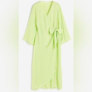 Jacquard Weave Wrap Dress